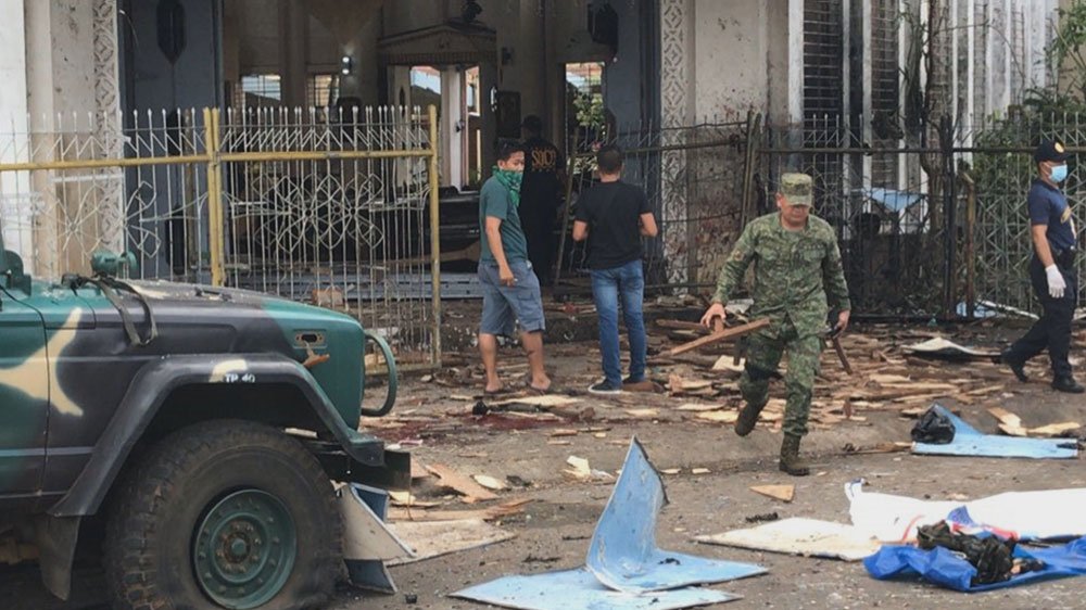 Philippines church bombing: Twin blasts hit Jolo cathedral
