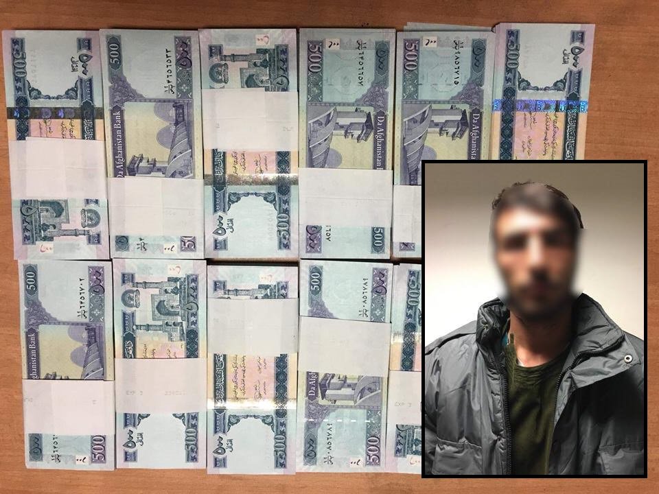 Kabul Police arrest an individual for taking up to 600,000 AFN bribe