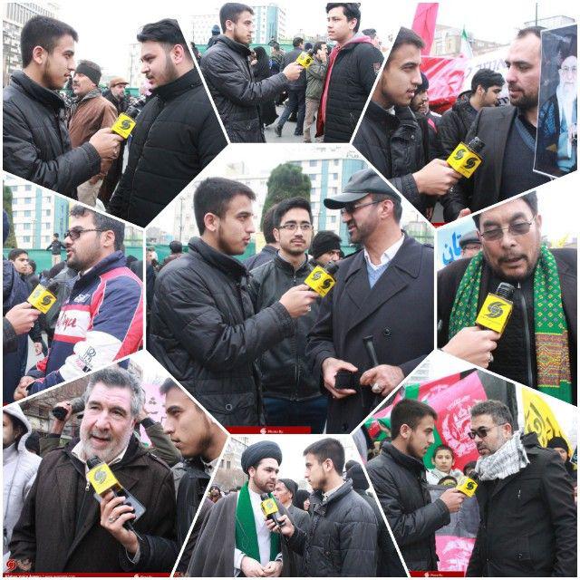 تصاویر/ بیان احساسات و اظهار نظر برخی از  مهاجرین افغانستانی مقیم مشهد مقدس در حاشیه راهپیمایی  جشن چهل سالگی پیروزی انقلاب اسلامی