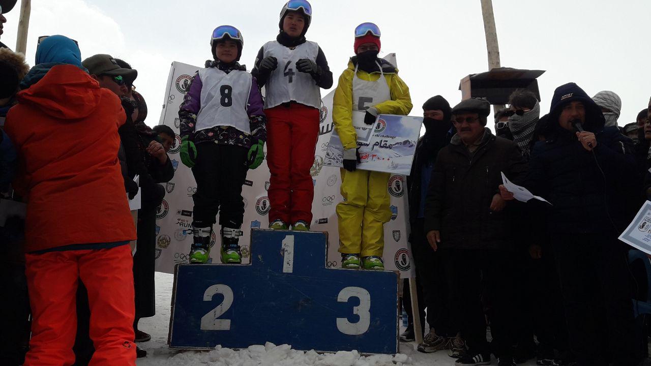 مسابقات اسکی بین بانوان بامیان برگزار شد