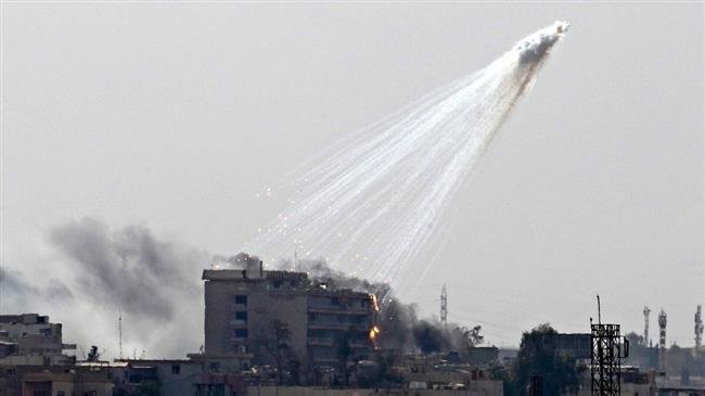 US-led coalition bombs eastern Syrian town with white phosphorus munitions