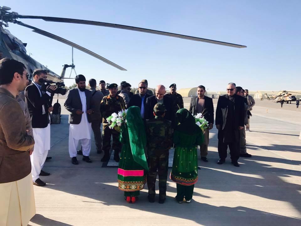 Ghani arrived in western Farah province