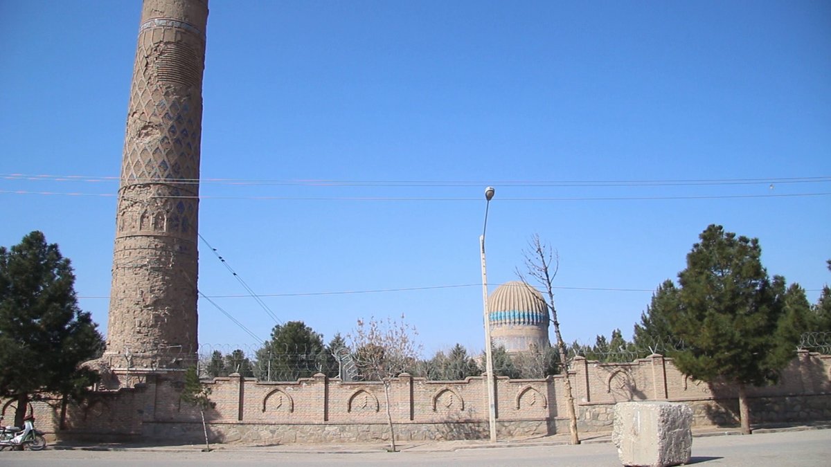 Ancient Minaret In Herat On The Verge Of Destruction