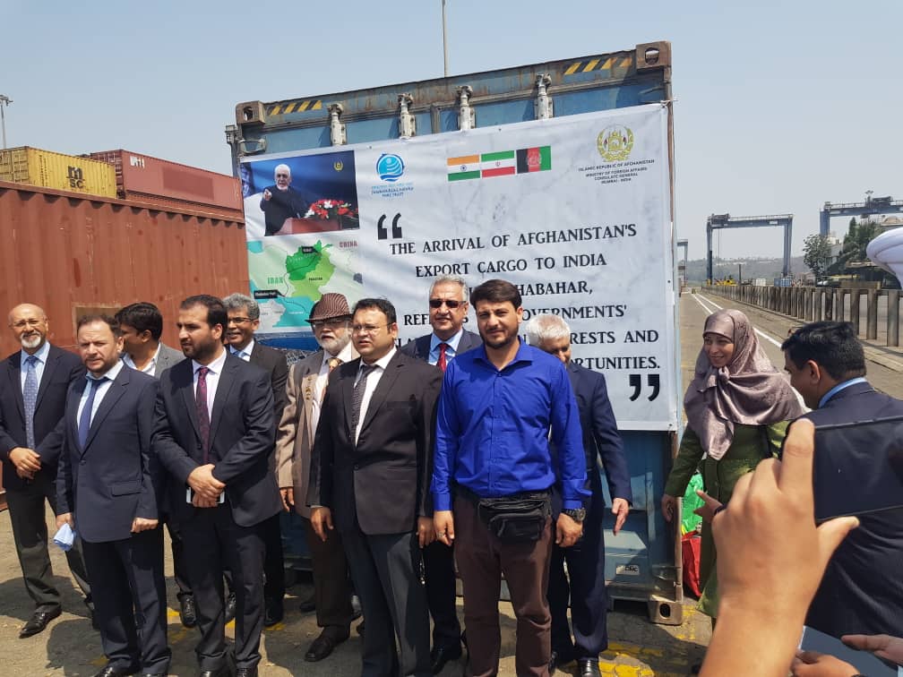 اولین محموله صادراتی افغانستان از طریق بندر چابهار به هند رسید
