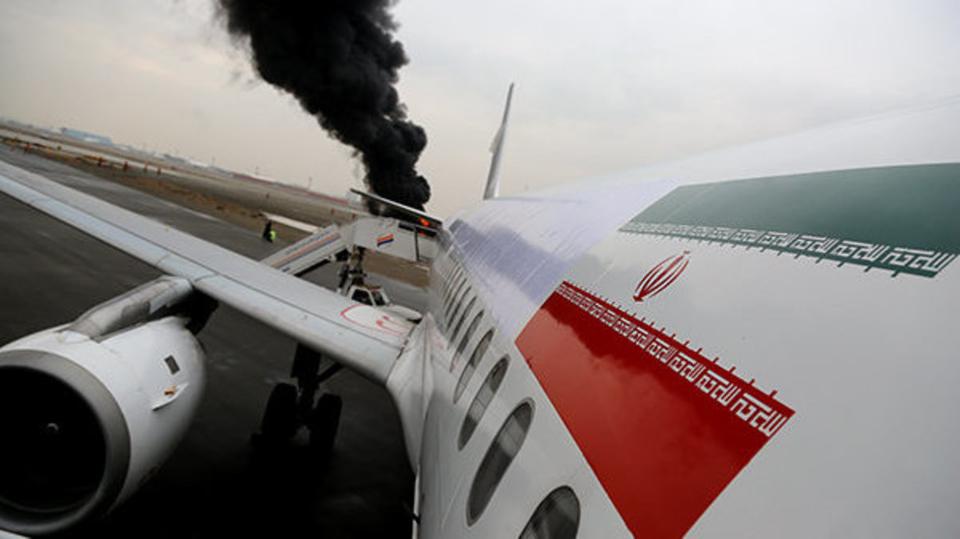 Iran passenger jet catches fire at Tehran airport; no injuries reported