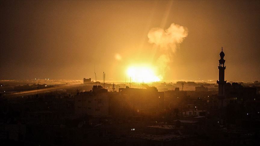 Zionist jets strike 2 Hamas posts in Gaza