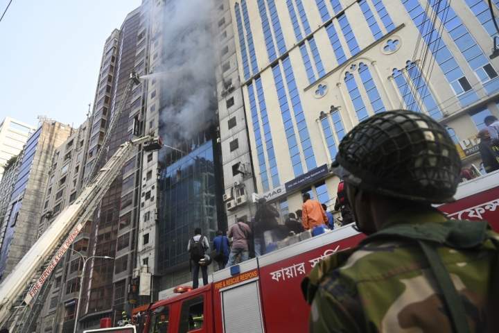 Death toll in Dhaka high-rise blaze reaches 19 as search continues
