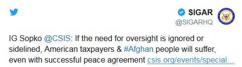 The Special Inspector General for Afghanistan Reconstruction: High-Risk List