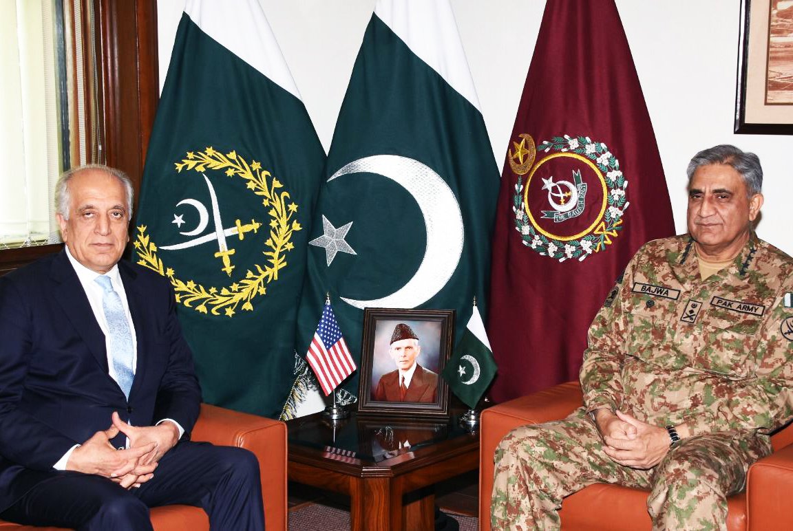 رایزنی خلیل زاد با مقامات پاکستان درباره روند صلح افغانستان