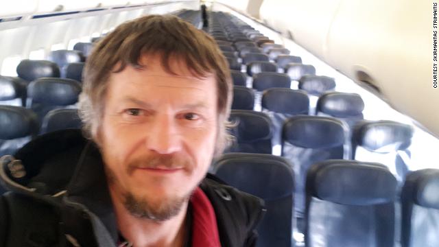 This man was the only passenger on a Boeing 737 to Italy