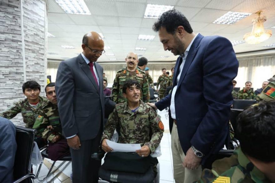 India helps handicapped Afghan soldiers with 100 modern, electric wheelchairs