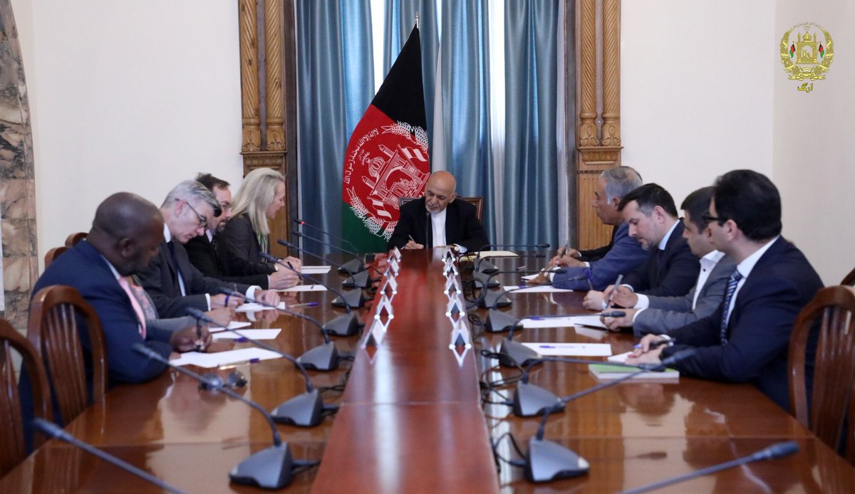 Alice Wells, Ashraf Ghani discuss peace process