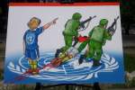 نمایشگاه عکس خیابانی "نگاره فلسطین بر دیواره ایمان" در هرات برپا شد