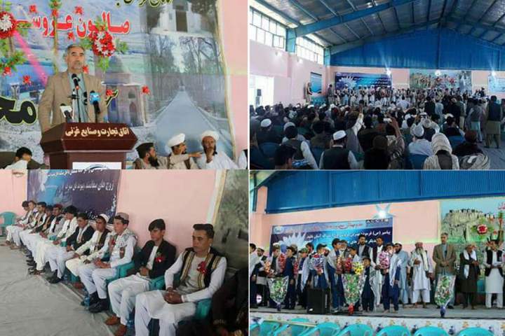 برگزاری ازدواج دسته جمعی 30 زوج در شهر غزنی