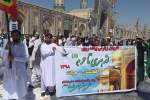 ورود کاروان پیاده زائران افغانستانی از هرات به حرم مطهر رضوی(ع)