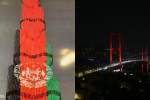 مزین شدن «برج خلیفه» و دو پل بزرگ در ترکیه به رنگ پرچم افغانستان