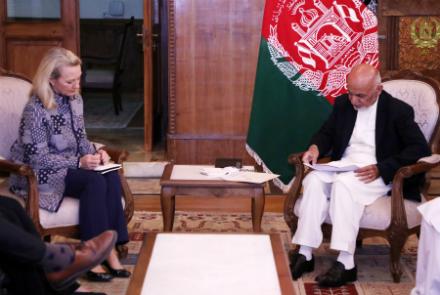 Ghani And US Amb. Wells Discuss Election, Peace And Security