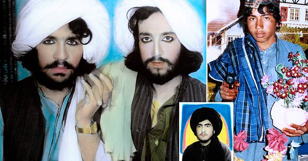 رونمایی از عکس‌های آرایش کرده مردان طالبان