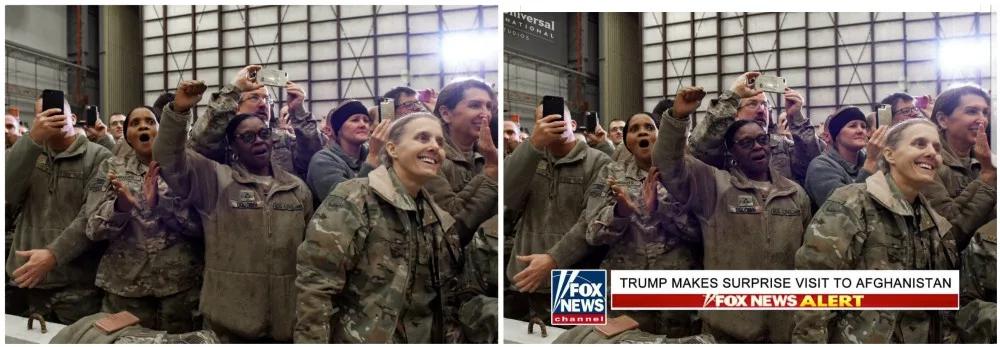 Did Fox News Post Staged Photo of Soldiers During Trump’s Afghanistan Visit?
