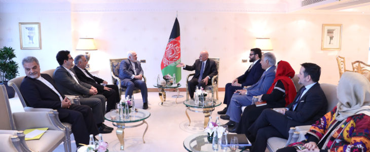 Iran’s FM, Afghan President Discuss Trend of Peace Talks in Afghanistan