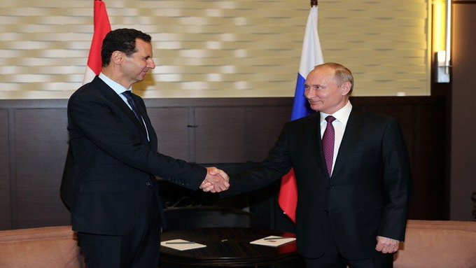 پوتین  در دمشق با بشار اسد دیدار کرد