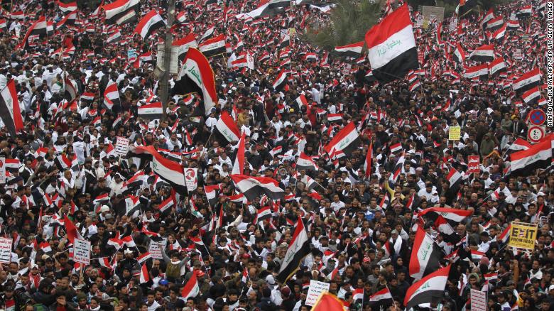 Iraqis march in 