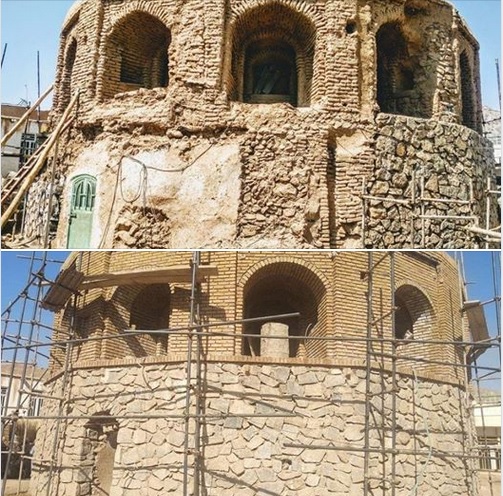 پیشرفت هفتاد درصدی کار بازسازی آبده تاریخی خانقاه شیخ عمو