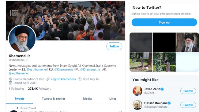 Twitter suspends Iran Leader’s accounts