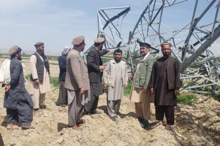 کار بازسازی لین برق وارداتی ازبکستان به کابل آغاز شد