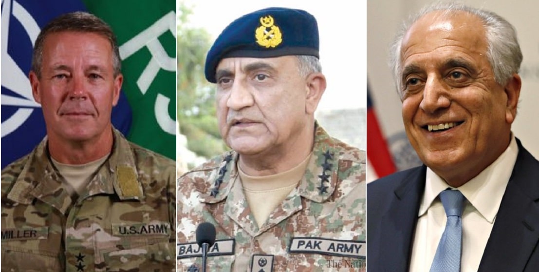 Zalmay Khalilzad, Scott Miller discusse Afghan peace process with Pakistani general