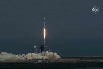 SpaceX Rocket Ship Launches with 2 American Astronauts