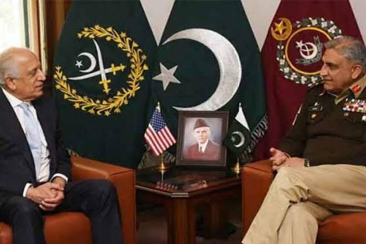 دیدار خلیل‌زاد با رئیس ستاد ارتش پاکستان
