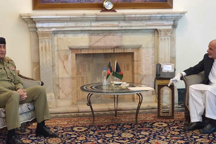 رئیس ستاد ارتش پاکستان در کابل با رئیس‌جمهور دیدار کرد
