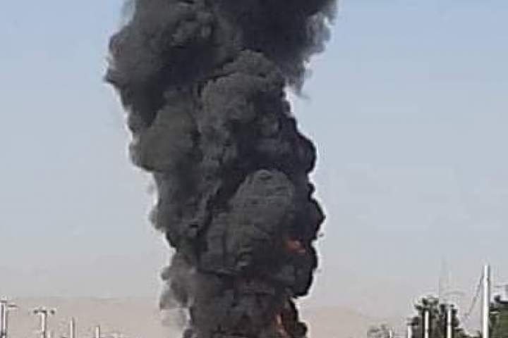 حمله طالبان بر شاهراه کابل-لوگر و آتش زدن یک تانکر تیل