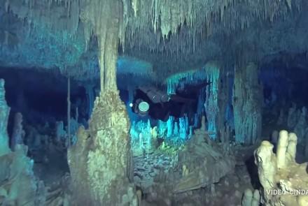 Underwater Cave with Ancient Human Artifacts Found in Mexico