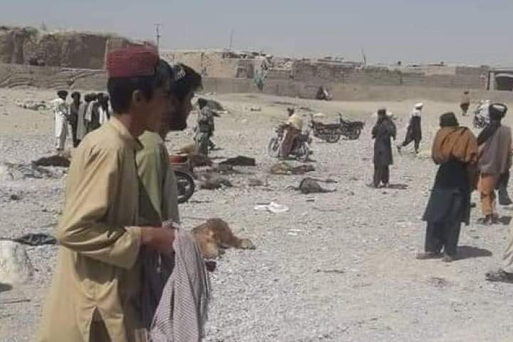 کمیسیون حقوق بشر: حملات راکتی هفته گذشته به بازاری در هلمند از سوی ارتش افغانستان انجام شده بود