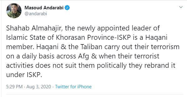 Afghanistan says ISKP leader is a Haqqani member