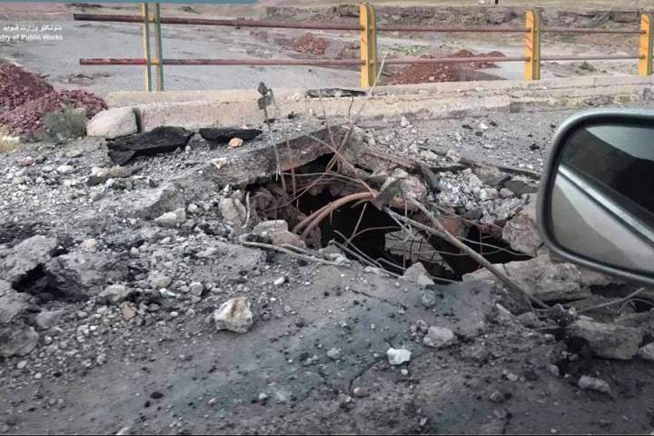 بخشی از پُل پروانه در مسیر هرات-تورغندی در انفجار ماین تخریب شد