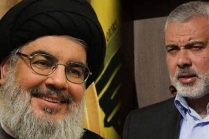 رئیس دفتر سیاسی حماس با دبیرکل حزب الله لبنان دیدار کرد