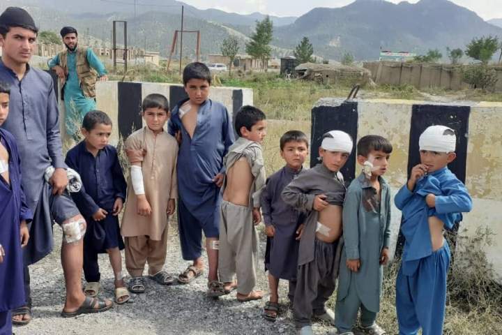 13 کودک در نتیجه اصابت هاوان بر یک مدرسه در پکتیا زخمی شدند
