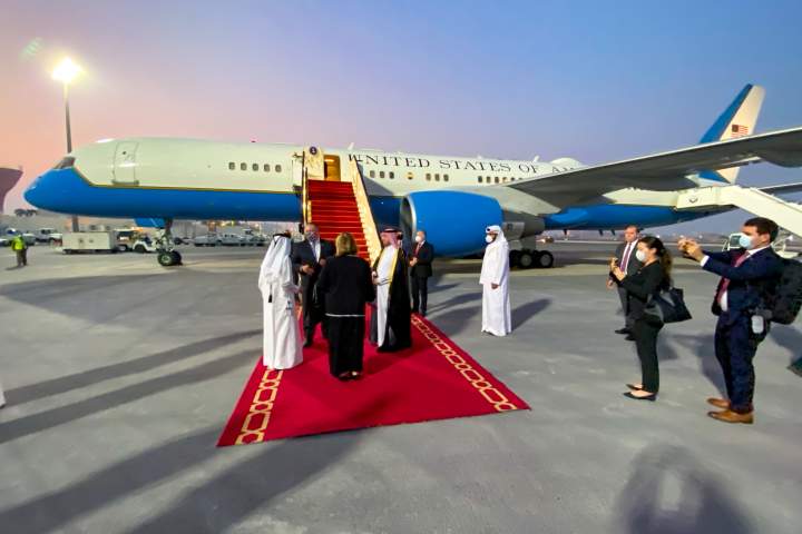 وزیر امور خارجه امریکا هم وارد قطر شد