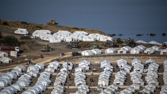 کمپ جدید پناه‌جویان جزیرهٔ لسبوس یونان