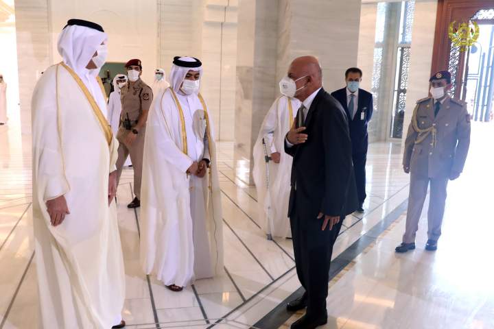 رئیس جمهور غنی با امیر قطر دیدار کرد
