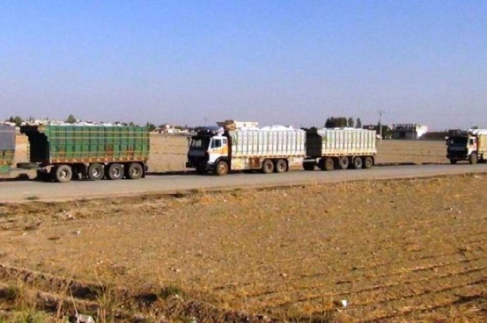 سرقت ۴۰ لاری بزرگ گندم از سوریه توسط امریکا