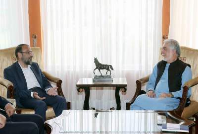 دیدار عبدالله عبدالله با معاون سفارت ایران در کابل