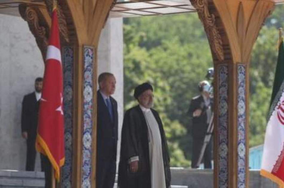 Raisi welcome to Erdogan in the cultural complex of Saad Abad