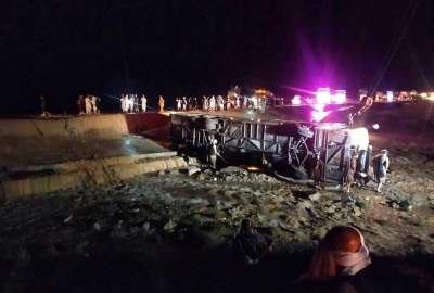 چهار کشته و ۴۸ زخمی بر اثر واژگون‌شدن بس مسافربری در زابل