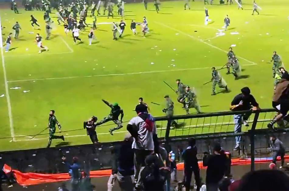 Riot at Indonesian football match