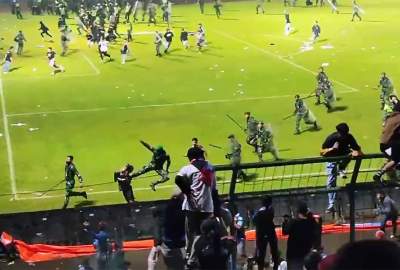 Riot at Indonesian football match