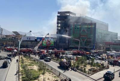 آتش سوزی در مارکت احمدی کابل پس از 4 ساعت مهار شد